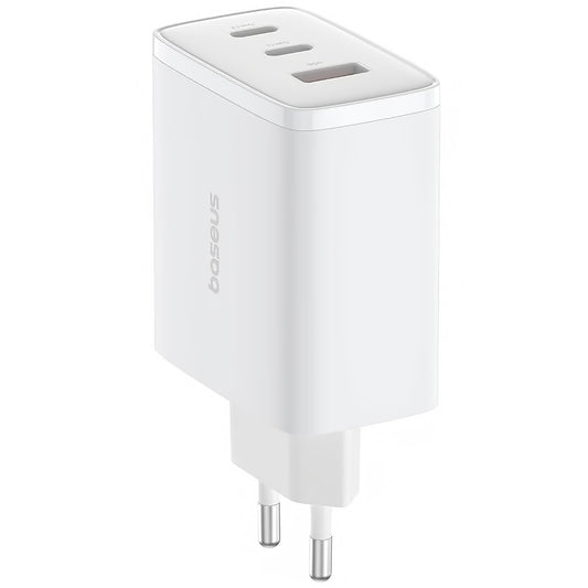 Φορτιστής δικτύου Baseus Cube Pro, 65W, 3.25A, 1 x USB-A - 2 x USB-C, Λευκό P10152301213-00