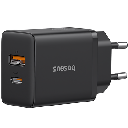Φορτιστής Δικτύου Baseus Cube, 20W, 3A, 1 x USB-A - 1 x USB-C, Μαύρο P10111403113-00