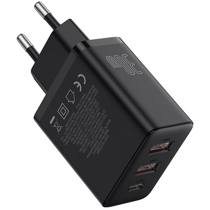 Φορτιστής δικτύου Baseus Cube, 30W, 3A, 1 x USB-C - 2 x USB-A, Μαύρο P10111402113113-00 