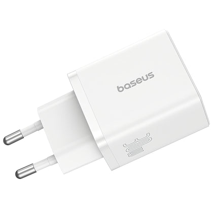 Φορτιστής δικτύου Baseus Cube, 30W, 2.4A, 1 x USB-A - 1 x USB-C, Λευκό P10111404213-00 