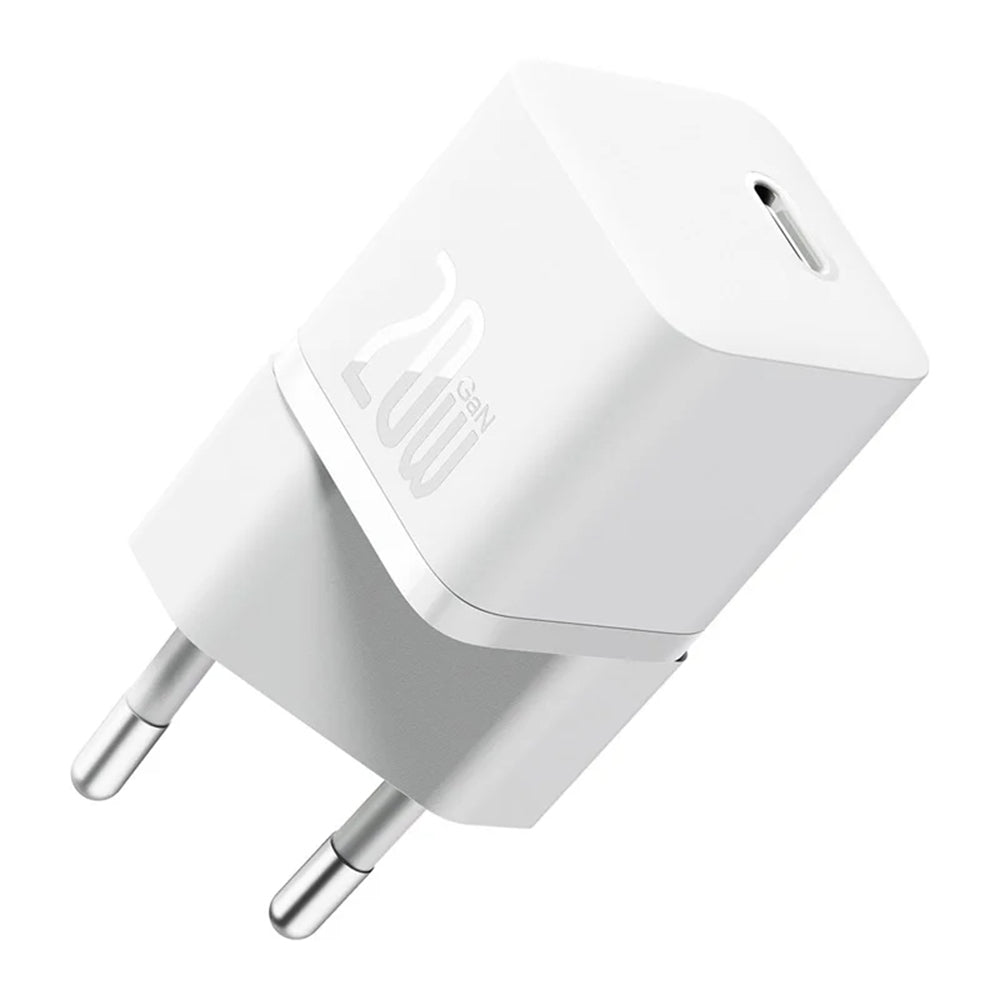 Φορτιστής δικτύου Baseus GaN GaN Mini 1C, 20W, 3A, 1 x USB-C, λευκό CCGN050102 