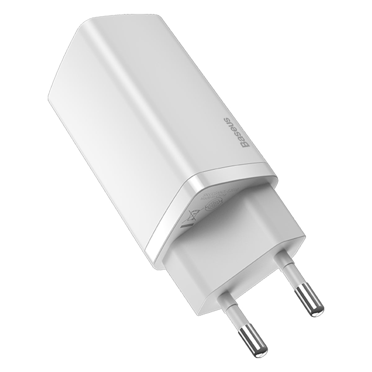 Φορτιστής δικτύου Baseus GaN2 Lite, 65W, 3A, 1 x USB-A - 1 x USB-C, Λευκό CCGAN2L-B02 