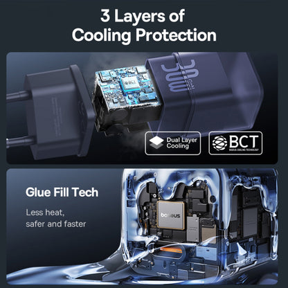 Φορτιστής Δικτύου Baseus GaN5S, 30W, 3A, 1 x USB-C, Μωβ P10162504523-00