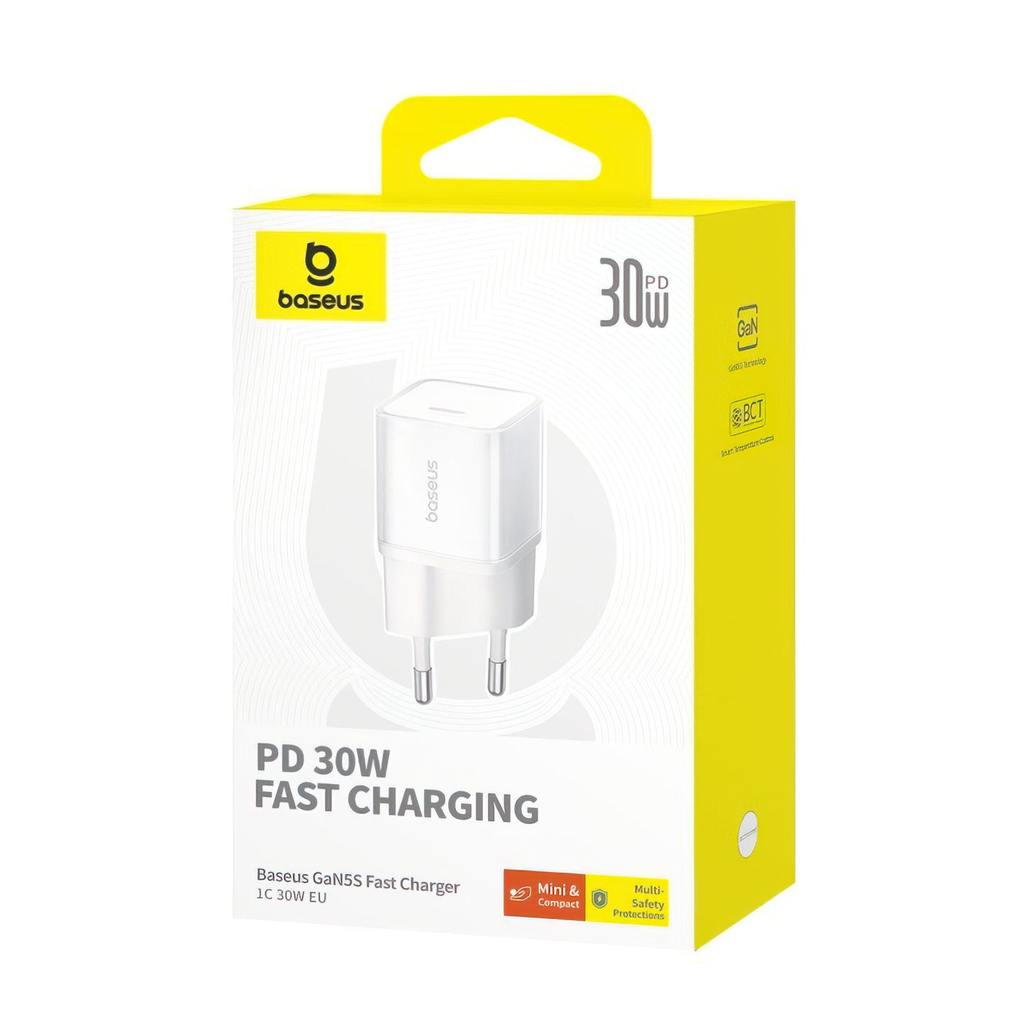 Φορτιστής Δικτύου Baseus GaN5S, 30W, 3A, 1 x USB-C, Λευκό P10162504213-00