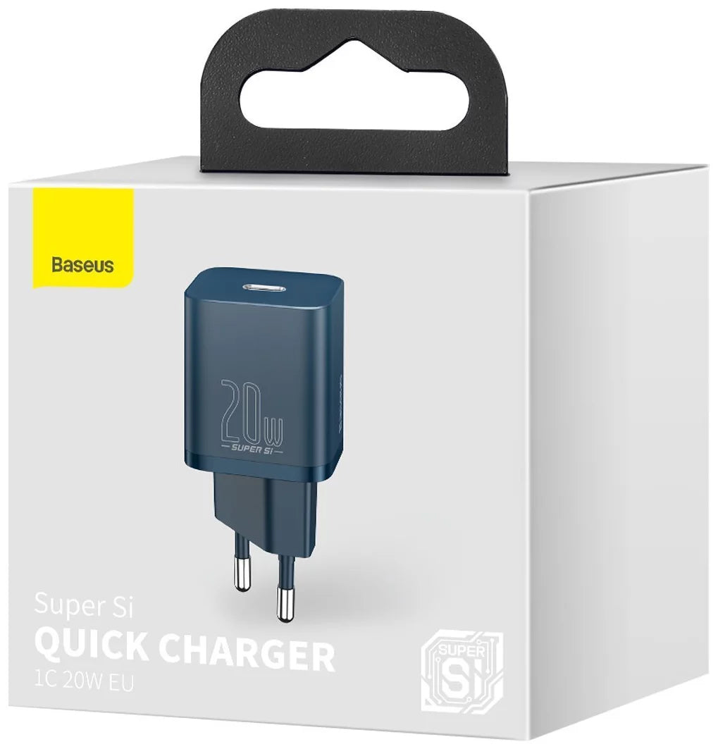 Φορτιστής δικτύου Baseus Super Si, 20W, 3A, 1 x USB-C, μπλε CCSUP-B03 