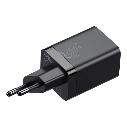 Φορτιστής δικτύου Baseus Super Si Pro, 30W, 3A, 1 x USB-A - 1 x USB-C, Μαύρο CCSUPP-E01