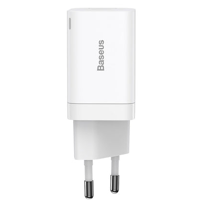 Φορτιστής δικτύου Baseus Super Si Pro, 30W, 3A, 1 x USB-A - 1 x USB-C, λευκό CCSUPP-E02