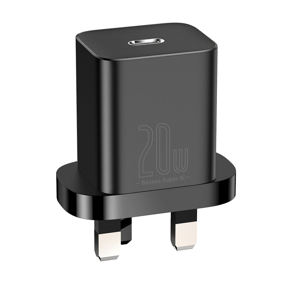 Φορτιστής Δικτύου Baseus Super Si UK, 20W, 3A, 1 x USB-C, Μαύρος CCSUP-K01