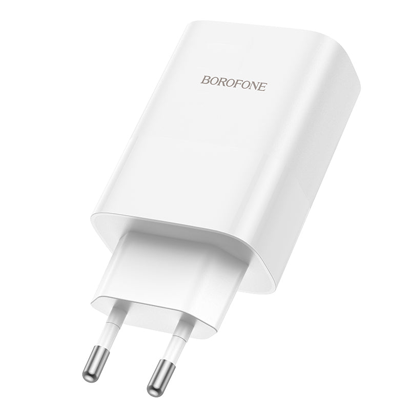 Φορτιστής δικτύου Borofone BN10, 65W, 5A, 1 x USB-A - 1 x USB-C, Λευκό 