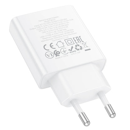 Φορτιστής δικτύου Borofone BN25 Wish, 30W, 3A, 1 x USB-A - 1 x USB-C, Λευκό 