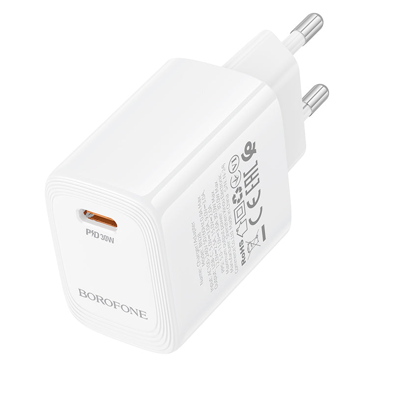 Φορτιστής Δικτύου Borofone BN28 Fuente, 30W, 3A, 1 x USB-C, Λευκό