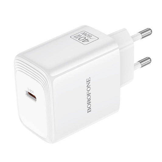 Φορτιστής Δικτύου Borofone BN33 Fuente, 40W, 1 x USB-C, Λευκός