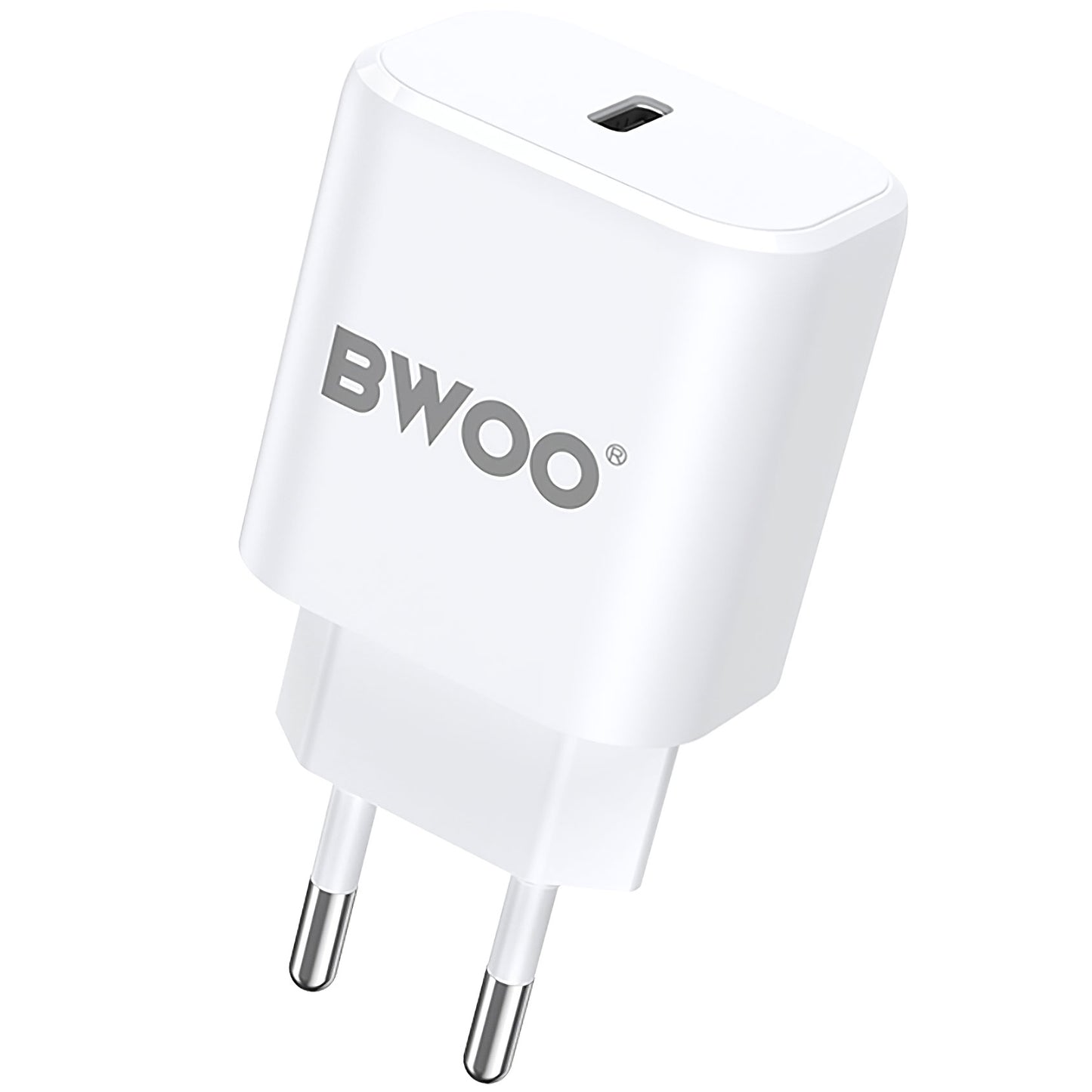 Φορτιστής δικτύου BWOO BO-CDA105, 20W, 3A, 1 x USB-C, Λευκό 