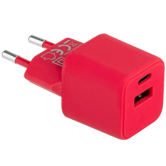 Φορτιστής δικτύου Colourum CLS30-AC-02, 30W, 3A, 1 x USB-A - 1 x USB-C, Ματζέντα