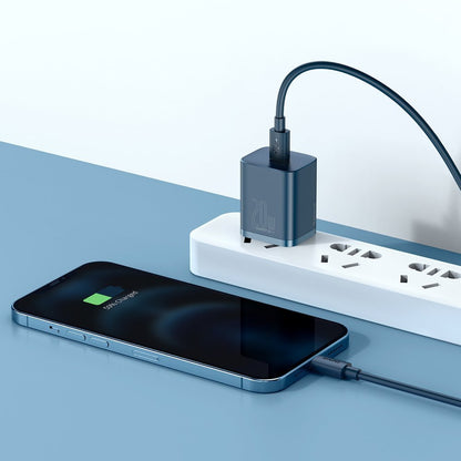 Φορτιστής δικτύου Baseus Super Si με καλώδιο Lightning, 20W, 3A, 1 x USB-C, μπλε TZCCSUP-B03