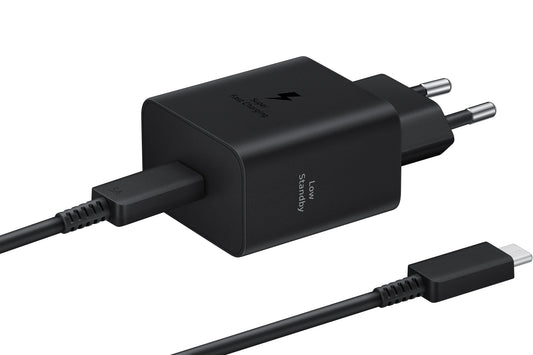 Φορτιστής δικτύου Samsung με καλώδιο USB-C, 45W, 4,05A, 1 x USB-C, μαύρο EP-T4511XBEGEU 