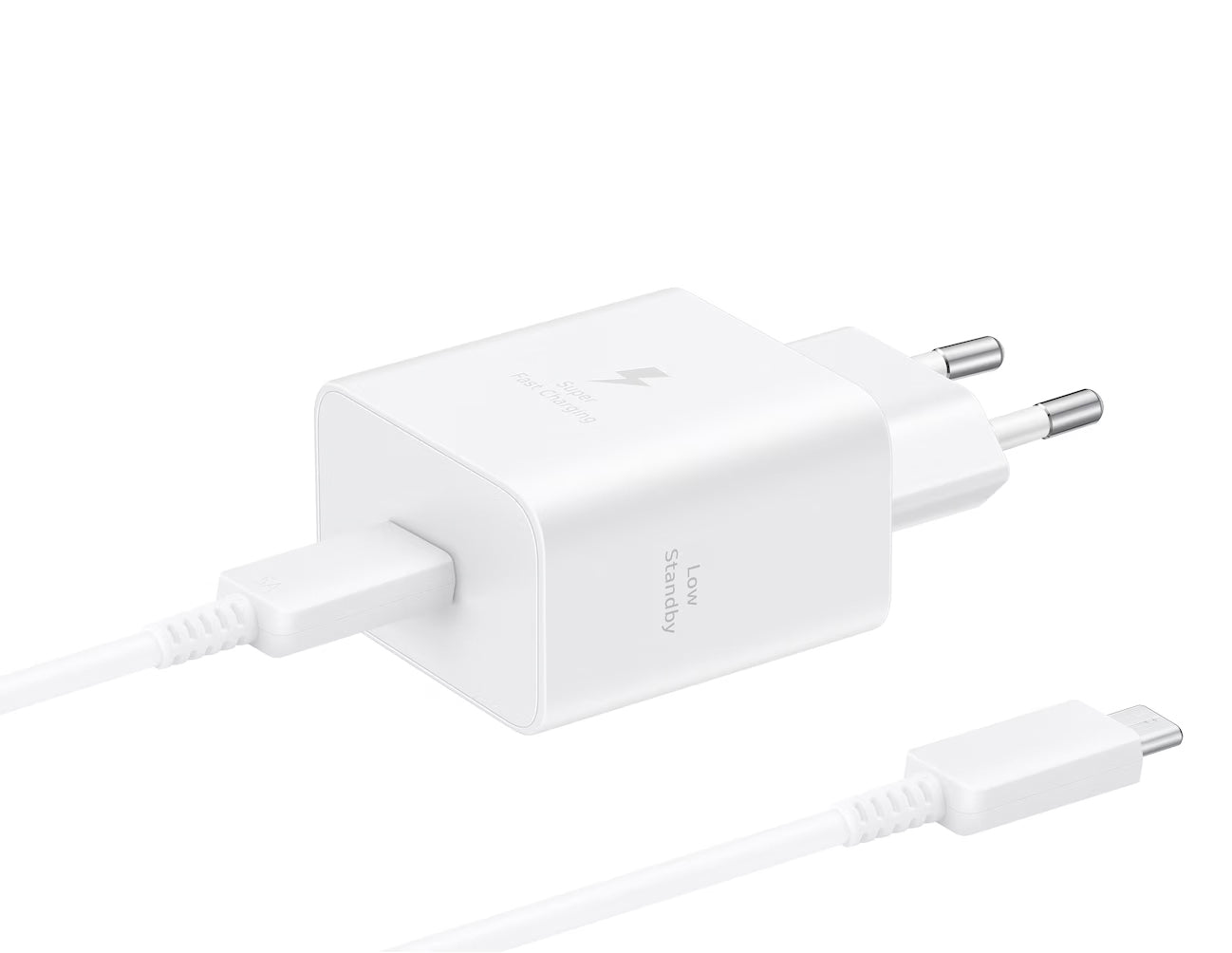 Samsung USB-C Network Charger with Cable, 45W, 4.05A, 1 x USB-C, White EP-T4511XWEGEU