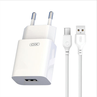 Φορτιστής Δικτύου με Καλώδιο USB-C XO Design L99, 12W, 2.4A, 1 x USB-A, Λευκό