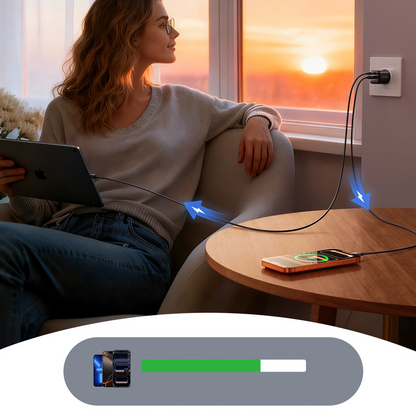 Φορτιστής Δικτύου με Καλώδιο USB-C Joyroom JR-TG7, 33W, 3A, 1 x USB-A - 1 x USB-C, Μαύρο