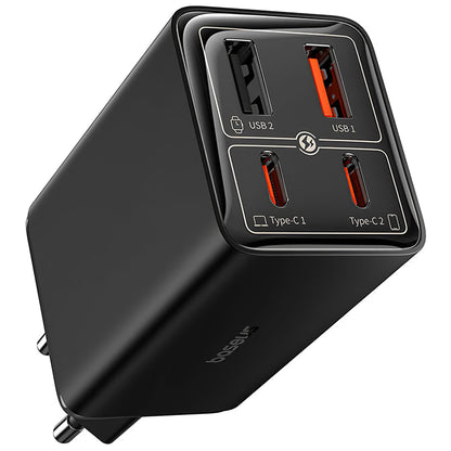 Baseus GaN6 Pro Καλώδιο USB-C Φορτιστής δικτύου με καλώδιο USB-C, 100W, 3,25A, 2 x USB-A - 2 x USB-C, Μαύρο P10162705112112-00 