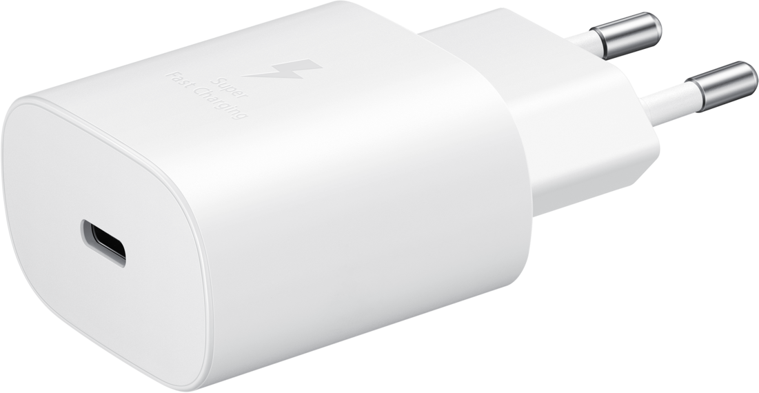 Φορτιστής δικτύου Samsung USB-C με καλώδιο USB-C, 25W, 3A, 1 x USB-C, λευκό EP-TA800XWEGWWWW