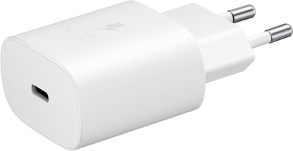 Φορτιστής δικτύου Samsung USB-C με καλώδιο USB-C, 25W, 3A, 1 x USB-C, λευκό EP-TA800XWEGWWWW