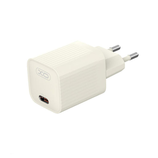 Φορτιστής Δικτύου με Καλώδιο USB-C XO Design L148, 30W, 3A, 1 x USB-C, Μπεζ