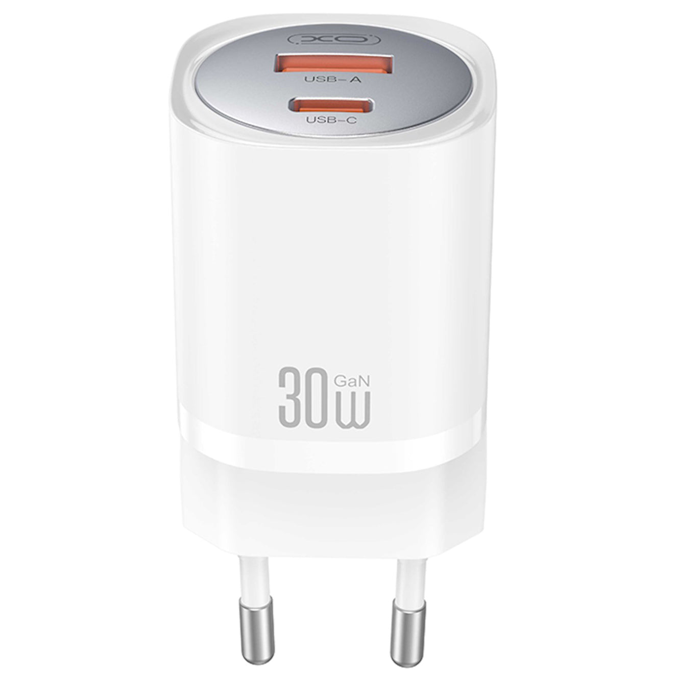 Φορτιστής Δικτύου με Καλώδιο USB-C XO Design CE21, 30W, 3A, 1 x USB-A - 1 x USB-C, Λευκό