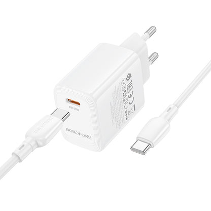Φορτιστής Δικτύου με Καλώδιο USB-C Borofone BN26 Fuente, 20W, 3A, 1 x USB-C, Λευκό