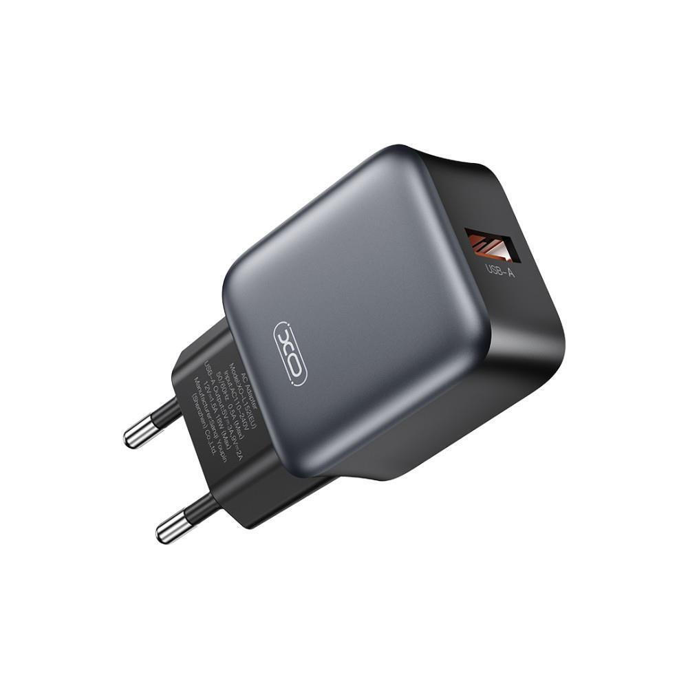 Φορτιστής Δικτύου με Καλώδιο USB-C XO Design L152, 18W, 3A, 1 x USB-A, Μαύρο