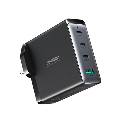 Φορτιστής Δικτύου με Καλώδιο USB-C Joyroom JR-TCG05UK, 140W, 5A, 1 x USB-A - 3 x USB-C, UK, Μαύρο
