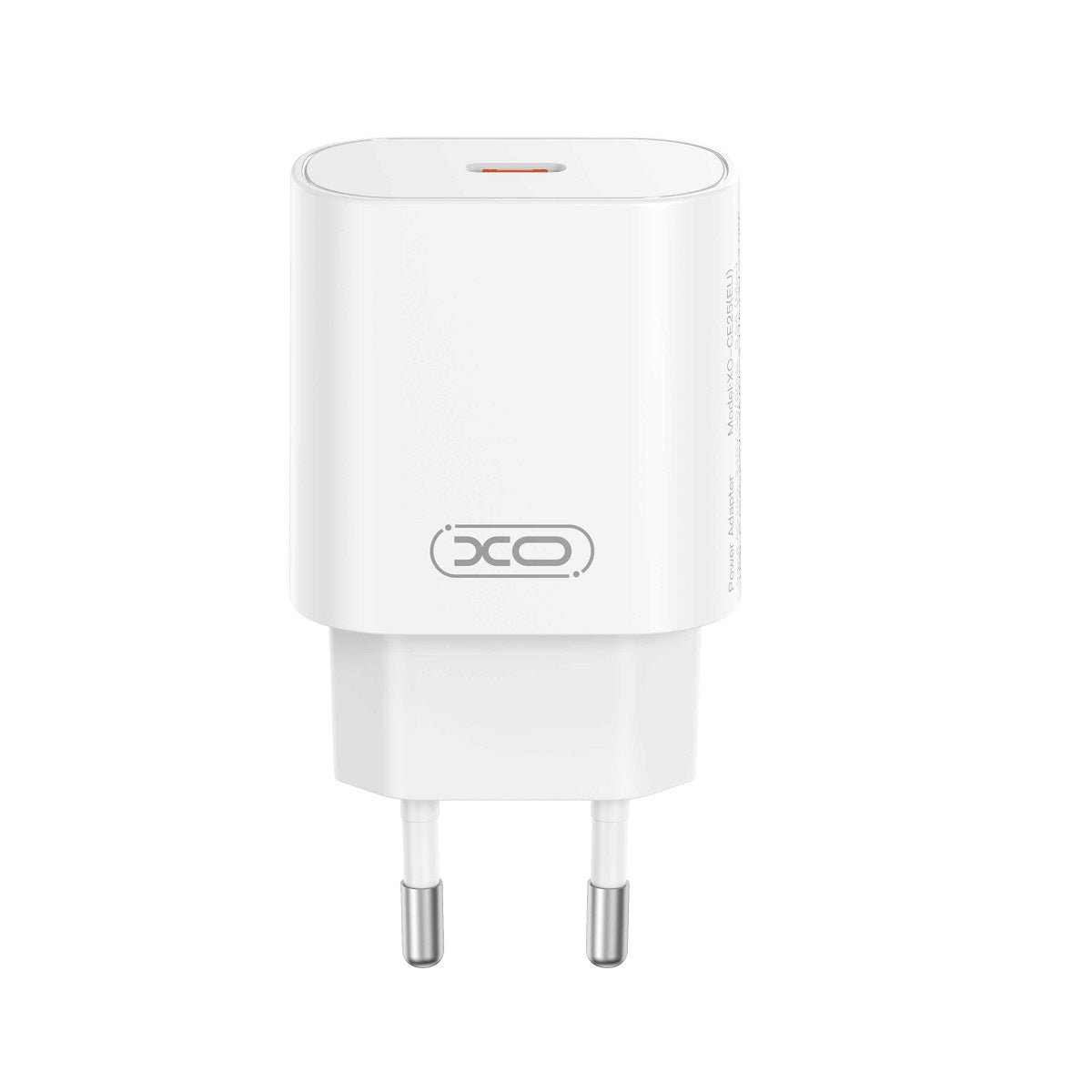 Φορτιστής Δικτύου με Καλώδιο USB-C XO Design CE25, 25W, 3A, 1 x USB-C, Λευκό
