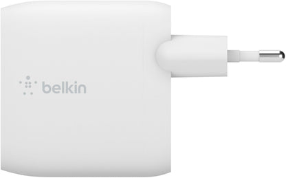 Φορτιστής Δικτύου με Καλώδιο USB-C Belkin BoostCharge Dual, 24W, 2.4A, 2 x USB-A, Λευκό WCE001vf1MWH