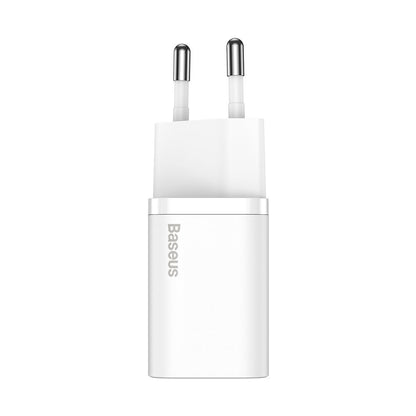 Φορτιστής δικτύου Baseus Super Si με καλώδιο Lightning, 20W, 3A, 1 x USB-C, λευκό TZCCCSUP-B02 