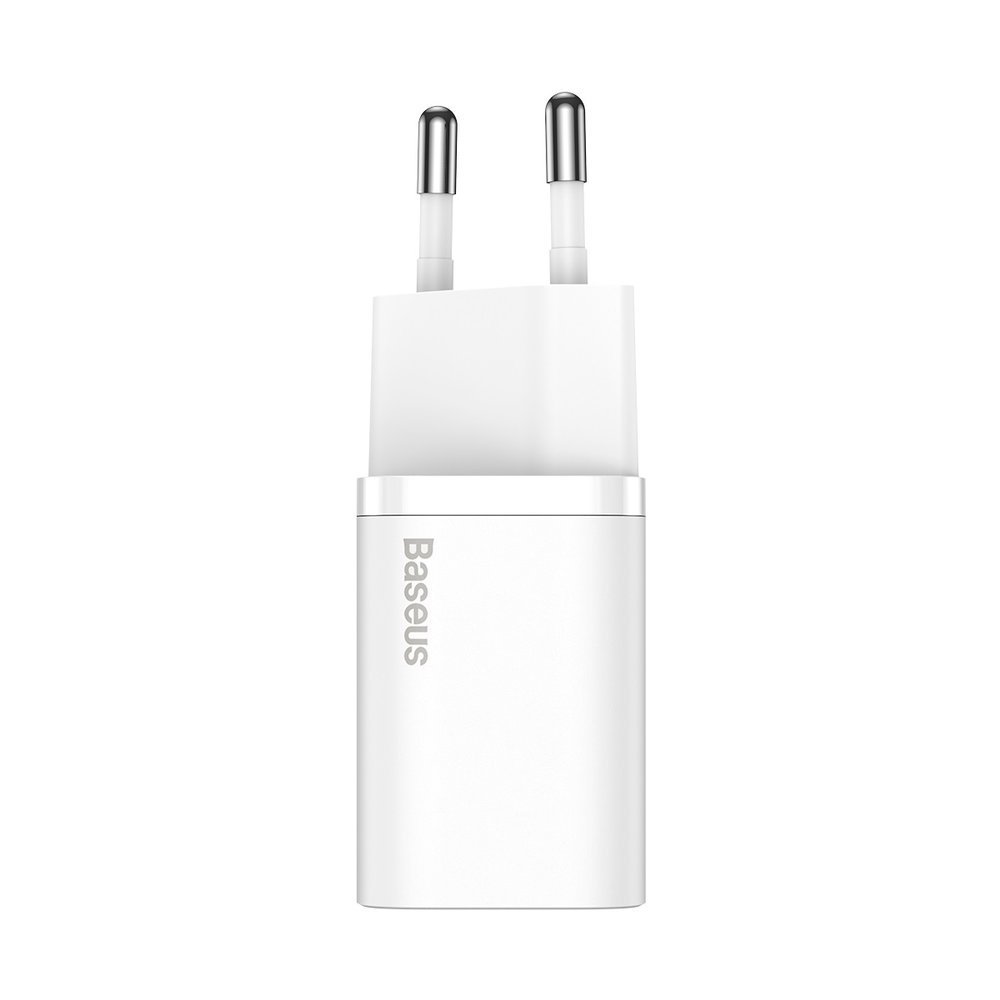 Baseus Super Si φορτιστής δικτύου USB-C με καλώδιο USB-C, 25W, 3A, 1 x USB-C, λευκό TZCCCSUP-L02 