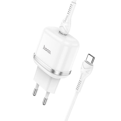 HOCO Victorious N24, 20W, 3A, 1 x USB-C, 1 x USB-C, Λευκό 