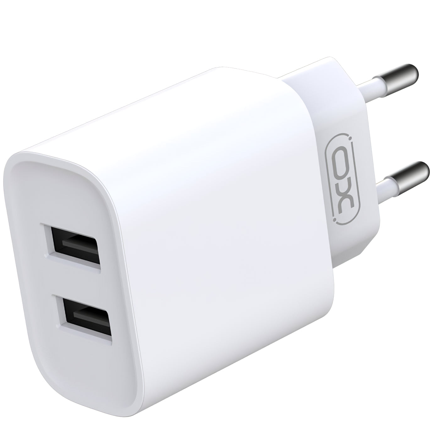 Φορτιστής δικτύου με καλώδιο microUSB XO Design CE02C, 10.5W, 2.1A, 2 x USB-A, Λευκό 