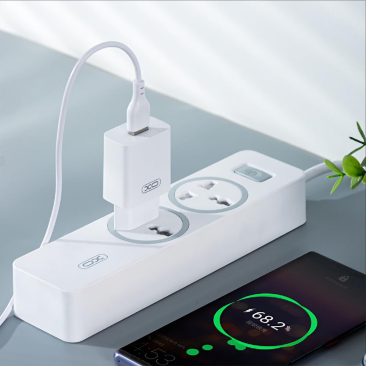 Φορτιστής Δικτύου με Καλώδιο USB-C XO Design L99, 12W, 2.4A, 1 x USB-A, Λευκό