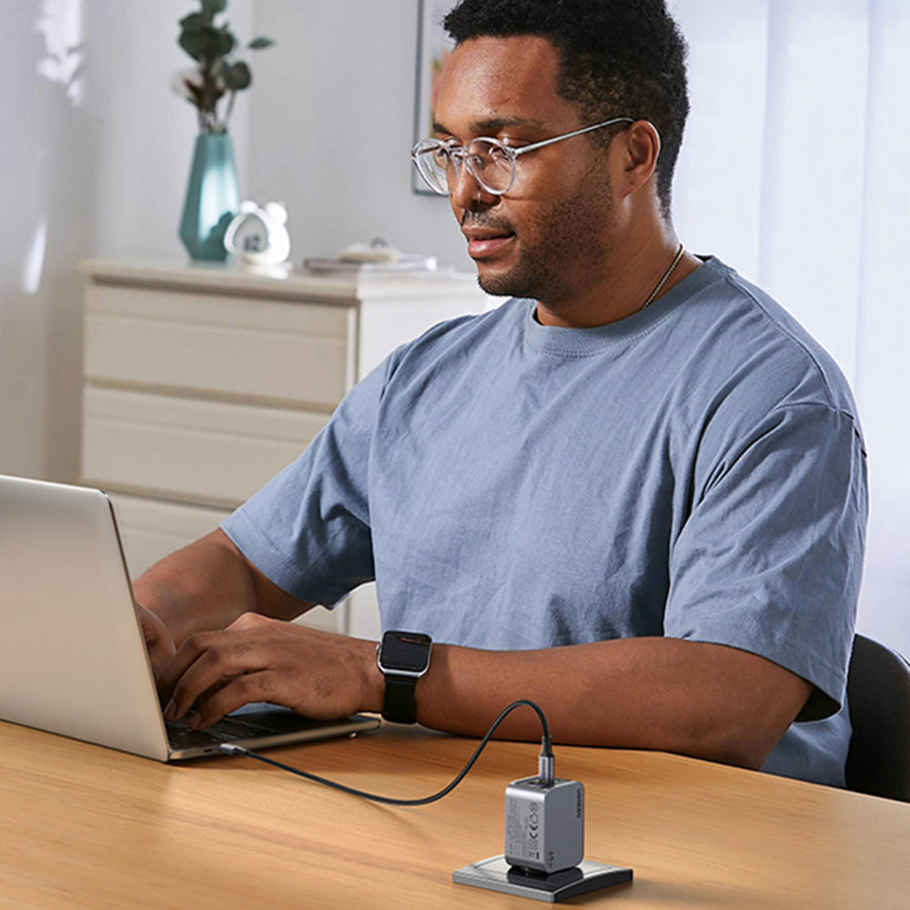 Φορτιστής Δικτύου με Καλώδιο USB-C UGREEN X755 Nexode Pro, 65W, 3A, 1 x USB-A - 2 x USB-C, Γκρι