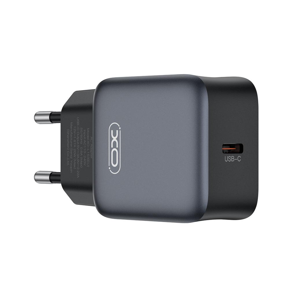 Φορτιστής Δικτύου με Καλώδιο Lightning XO Design L155, 30W, 3A, 1 x USB-C, Μαύρο