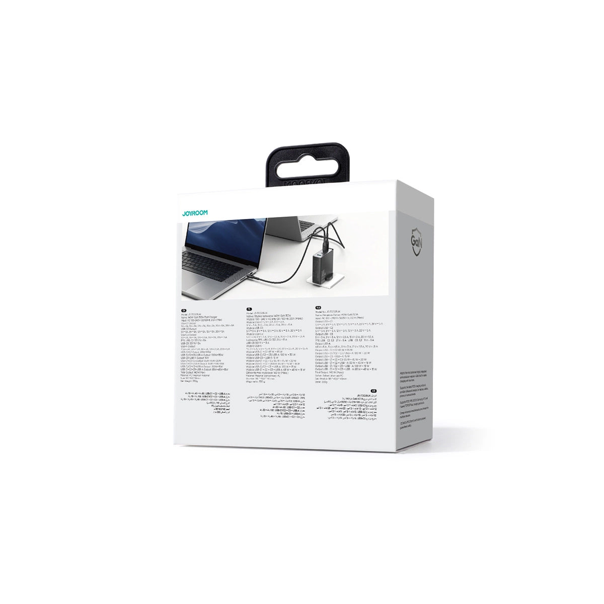 Φορτιστής Δικτύου με Καλώδιο USB-C Joyroom JR-TCG05UK, 140W, 5A, 1 x USB-A - 3 x USB-C, UK, Μαύρο