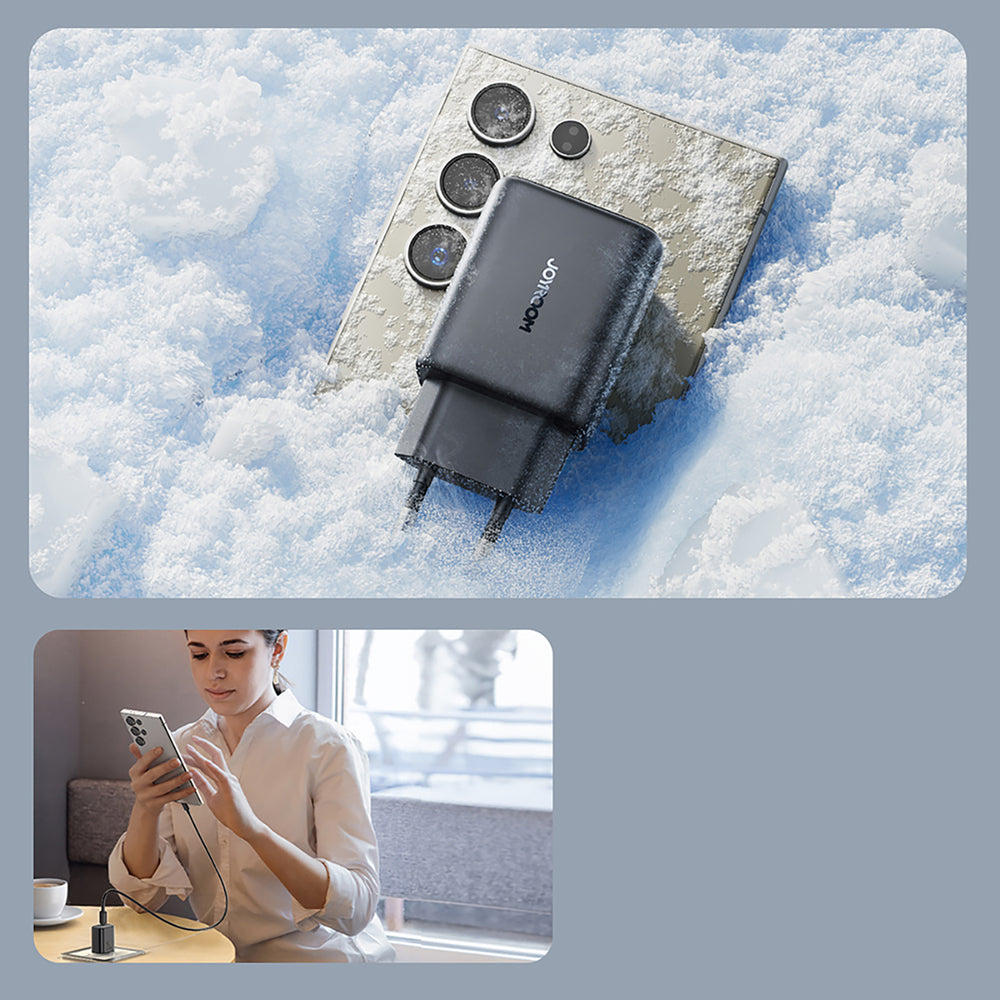 Φορτιστής Δικτύου με Καλώδιο USB-C Joyroom JR-TCF23, 25W, 3A, 1 x USB-C, Μαύρο