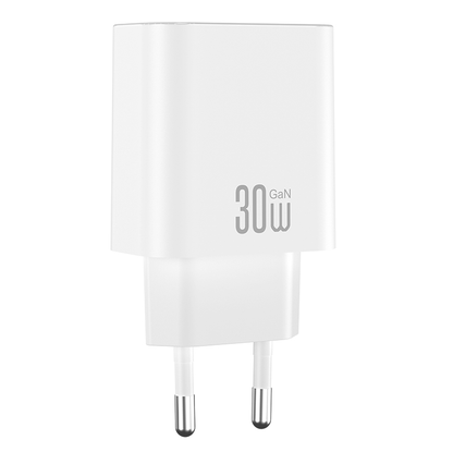 Φορτιστής Δικτύου με Καλώδιο USB-C XO Design CE41, 30W, 3A, 1 x USB-C, Λευκό