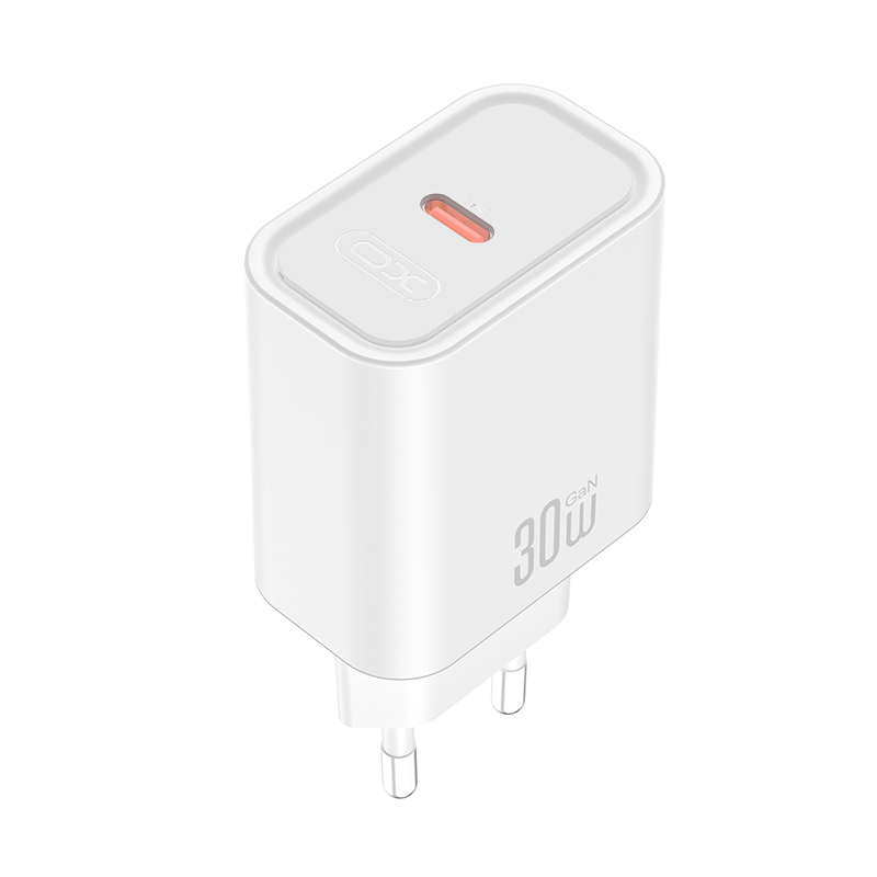 Φορτιστής Δικτύου με Καλώδιο USB-C XO Design CE41, 30W, 3A, 1 x USB-C, Λευκό