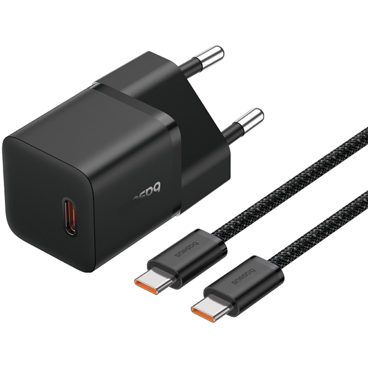 Baseus GaN5 Καλώδιο USB-C Φορτιστής δικτύου GaN5, 20W, 3A, 1 x USB-C, Μαύρο P10110900113-00 