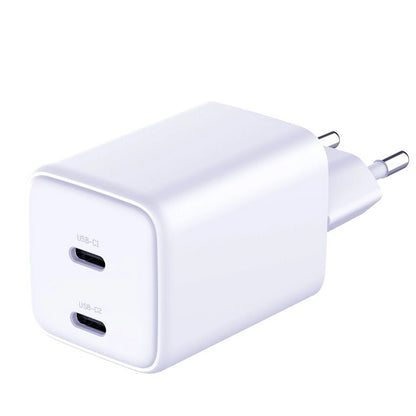 Φορτιστής δικτύου 3MK HyperCharger με καλώδιο USB-C, 45W, 3A, 2 x USB-C, λευκό 