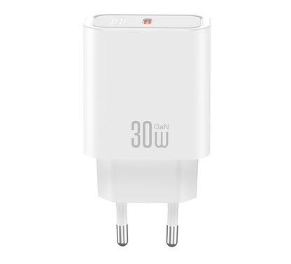 Φορτιστής Δικτύου με Καλώδιο USB-C XO Design CE41, 30W, 3A, 1 x USB-C, Λευκό