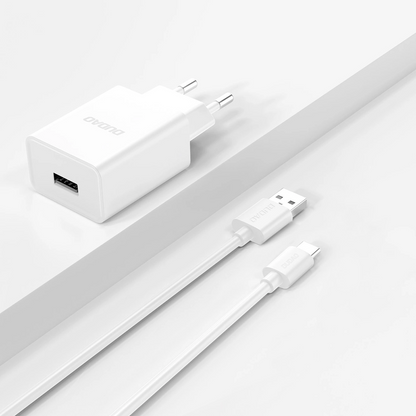Φορτιστής Δικτύου με Καλώδιο USB-C Dudao A4EU, 10W, 2.1A, 1 x USB-A, Λευκό