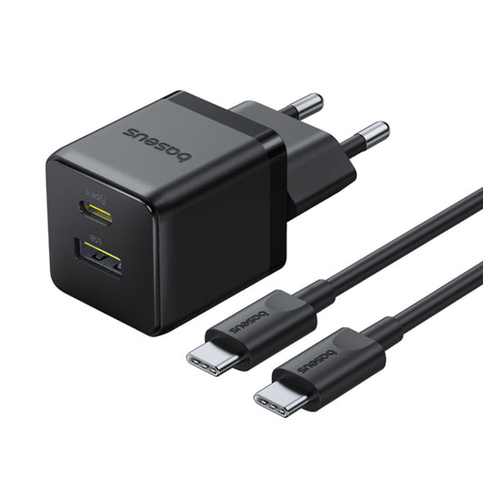 Φορτιστής Δικτύου με Καλώδιο USB-C Baseus Palm, 30W, 3A, 1 x USB-A - 1 x USB-C, Μαύρο P1011160A113-01