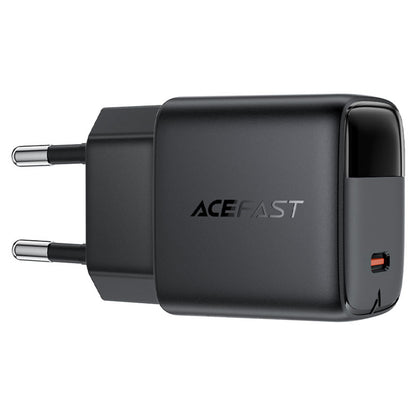 Φορτιστής Δικτύου με Καλώδιο USB-C Acefast A115 Display, 30W, 3A, 1 x USB-C, Μαύρο